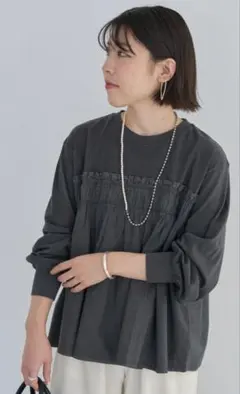 ピグメントシャーリングプルオーバー