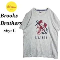 Brooks Brothers　半袖 プリントTシャツ　アニマル　灰　霜降り　Lのサムネイル