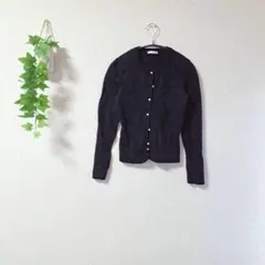 ［Rue de B］カーディガン(L)/毛100%✨ イタリア糸 シンプル