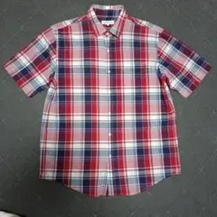 CLOSHI 半袖シャツ LL 赤青チェック