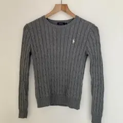 【美品】試着のみ　POLO ラルフローレン　ケーブルニットXS 綿100%