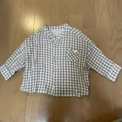 テータテート ギンガムチェック ガーゼシャツ 90サイズ