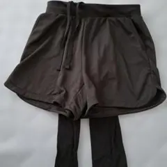 GU SPORTS レギンス付きショートパンツ ブラック Mのサムネイル