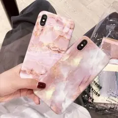 iPhoneケース アイフォンケース 大理石 ピンク 6/7/8/X/XS/XR