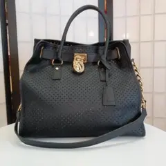 マイケルコース ２WAY ショルダーバッグ パンチング加工