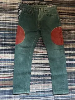 kapital kountry 草木デニム ストレートデニム 膝パッチ