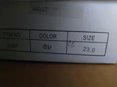 フラットパンプス シルバー 23