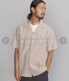 【最終値下げ・美品】BEAUTY&YOUTH ジョーゼット オープンカラーシャツ