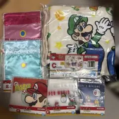 一番くじ　スーパーマリオ ルイージブランケットとコレクションセット