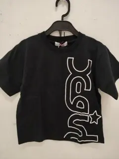 新品未使用　90cm 黒　エックスガールステージス　ビッグミルズロゴTシャツのサムネイル