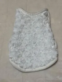 犬服 冬用　フリースふわふわ　ホワイト 星柄裏地　リバーシブル　小型犬用