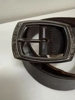 DIESEL ダークブラウン レザーベルト