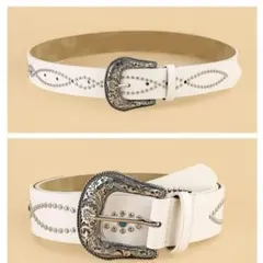 ウエスタンベルト スタッズ y2k アメカジ 韓国 ビンテージ風 ベルト 平成