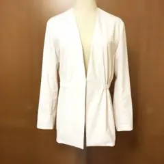 【新品】theory luxe 春夏ノーカラー　ジャケット　38 薄ピンク