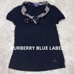 【美品】BURBERRY BLUE LABEL チェック ボウタイ カットソーのサムネイル