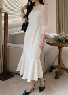 ホワイトワンピース（二次会ドレス）