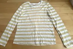 無印　ストライプ長袖カットソー　Lサイズ