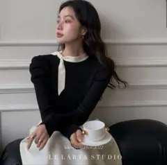 新品未使用タグ付き　ボウタイセーター