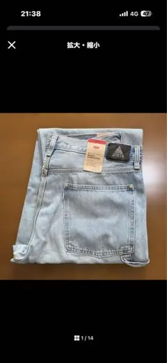 Levi's SILVERTAB バギーカーペンターミディアムインディゴ