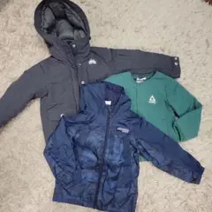 グレイ ダークグレー フード付きジャケット 120cm 3点まとめ売り