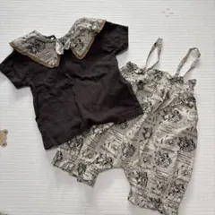 cottori 101匹わんちゃん 襟付きTシャツ ＆ロンパースセット90cm