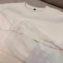 無印良品　ＵＶカット乾きやすいワッフルクルーネック長袖Ｔシャツ