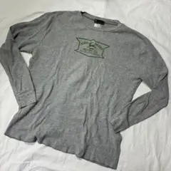 ア*ル様 アメリカ製 海外古着 USA製 サーマル グレー ロンT 長袖 Tシャ