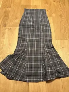 チェックスカート ロングスカート