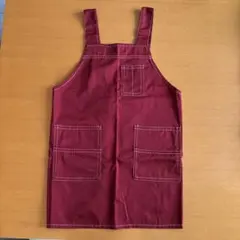 子ども　エプロン　130cm 赤