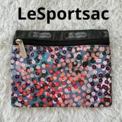 LeSportsac レスポートサック フラットポーチ 花柄 マルチカラー