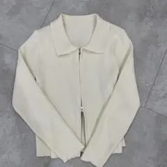 ダブルジップ ニット