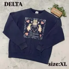 【DELTA】デルタ (XL) スウェット トレーナー トップス ネイビー
