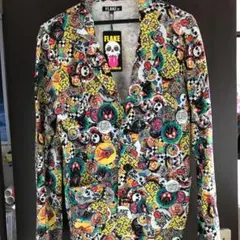 FLAKE 総柄プリント　ニットジャケット新品未使用タグ付き！