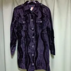 POOL STUDIO ブラックジャケットコート。ベルベット調でカッコいい。美品