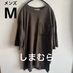 【しまむら】LOGOS ポケット付き 半袖Tシャツ M カーキ　メンズ
