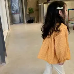 ゆ*り様 【新品未使用】ドット柄チュニック イエロー120サイズ