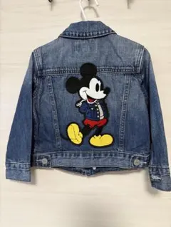 超美品　GAP Disney ミッキーマウス デニムジャケット 2T 95 90