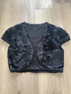 【RESTROSE】黒 ファー風ボレロ