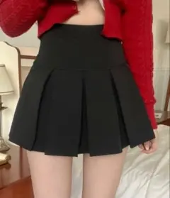 プリーツミニ丈スカート