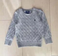 POLO RALPH LAUREN ケーブルニット　グレー　4T