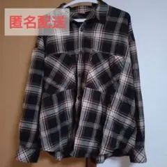 RNAmedia チェック柄オーバーサイズシャツ Mサイズ