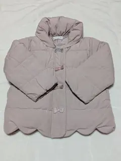 mamaraku ピンク リボン付きダウンコート95cm