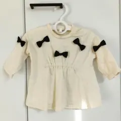 ベビー　トップス　リボン　長袖