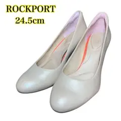 ROCKPORT パンプス 24.5cm 革 ベージュ　ラウンドトゥのサムネイル