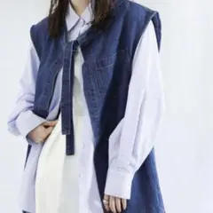 select MOCA デニムベスト ダークブルー ノースリーブ　美品