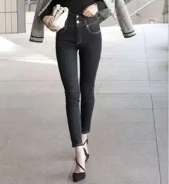 【即日発送】　ハイウエストスキニーパンツ Sサイズ