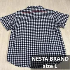NESTA BRAND チェック柄 半袖ワークシャツ　ストリート　Lのサムネイル