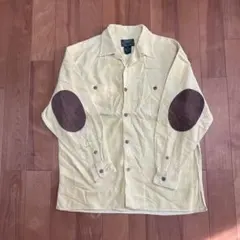 90s ポロカントリー Ralph Lauren 開襟イシャツ エルボーパッチ