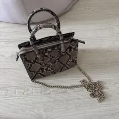 H&M パイソン柄 ショルダーバッグ