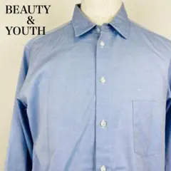 極美品 BEAUTY & YOUTH ライトブルー長袖シャツ